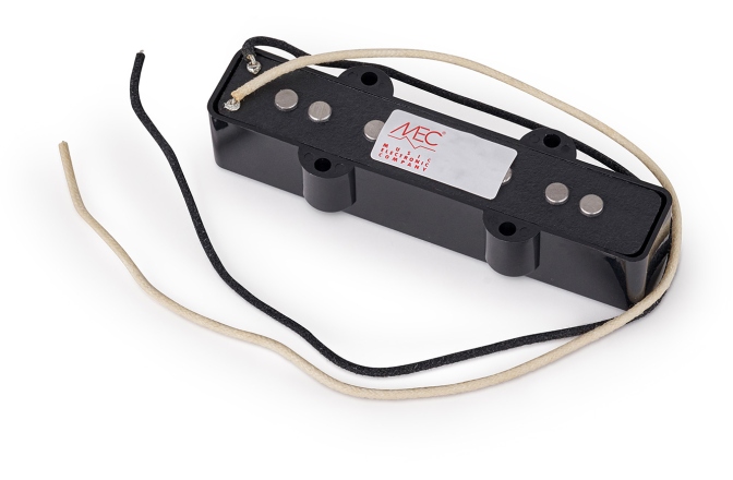 Doză chitară bas MEC Pickups  Passive J-Style Bass Pickup, Royal Alnico V, Open Pole Pieces, 4-String, Bridge - Black