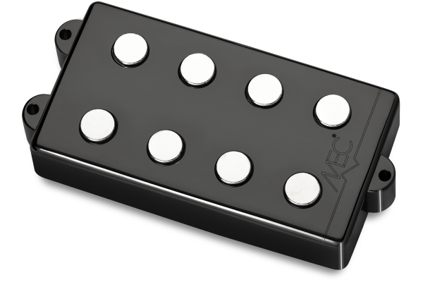 Passive MM-Style Bass Pickup, Metal Cover, 4-String - Black Chrome Passive MM-Style Bass Pickup, Metal Cover, 4-String - Black Chrome