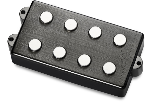 Passive MM-Style Bass Pickup, Metal Cover, 4-String - Brushed Black Chrome Passive MM-Style Bass Pickup, Metal Cover, 4-String - Brushed Black Chrome