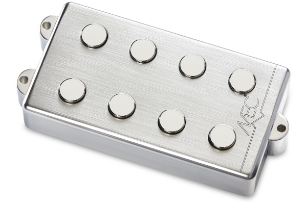 Passive MM-Style Bass Pickup, Metal Cover, 4-String - Brushed Chrome Passive MM-Style Bass Pickup, Metal Cover, 4-String - Brushed Chrome