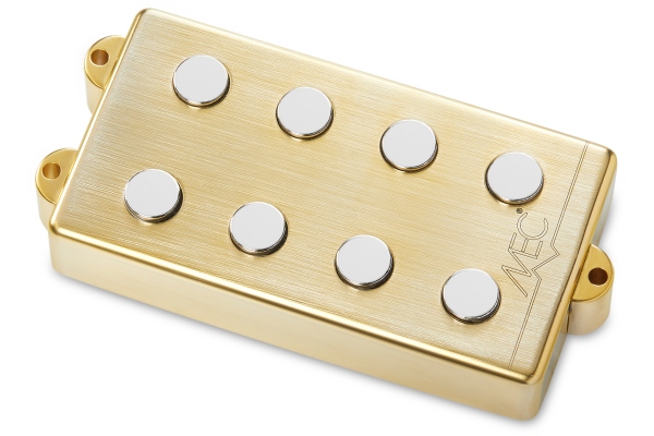  Passive MM-Style Bass Pickup, Metal Cover, 4-String - Brushed Gold