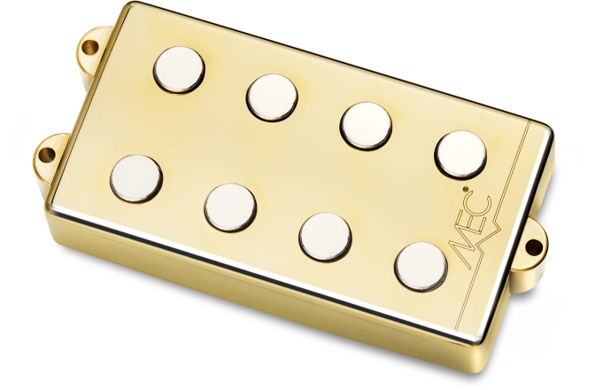 Doză chitară bas MEC Pickups  Passive MM-Style Bass Pickup, Metal Cover, 4-String - Gold