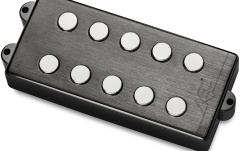 Doză chitară bas MEC Pickups  Passive MM-Style Bass Pickup, Metal Cover, 5-String, Bridge - Brushed Black Chrome