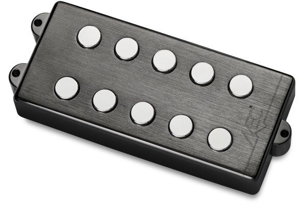 Passive MM-Style Bass Pickup, Metal Cover, 5-String, Bridge - Brushed Black Chrome Passive MM-Style Bass Pickup, Metal Cover, 5-String, Bridge - Brushed Black Chrome