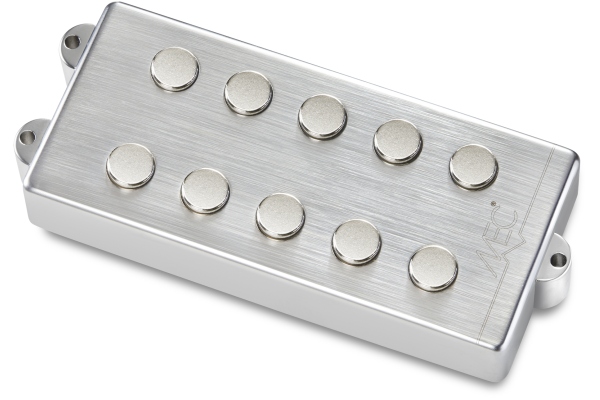 Passive MM-Style Bass Pickup, Metal Cover, 5-String, Bridge - Brushed Chrome Passive MM-Style Bass Pickup, Metal Cover, 5-String, Bridge - Brushed Chrome