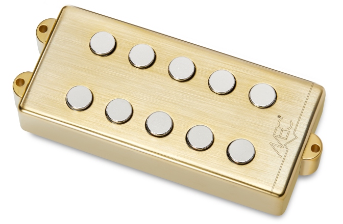 Doză chitară bas MEC Pickups  Passive MM-Style Bass Pickup, Metal Cover, 5-String, Neck - Brushed Gold