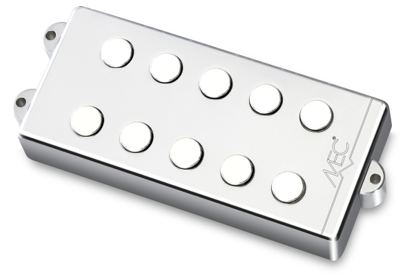 Passive MM-Style Bass Pickup, Metal Cover, 5-String, Neck - Chrome Passive MM-Style Bass Pickup, Metal Cover, 5-String, Neck - Chrome