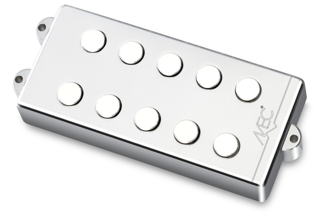 Doză chitară bas MEC Pickups  Passive MM-Style Bass Pickup, Metal Cover, 5-String, Neck - Chrome