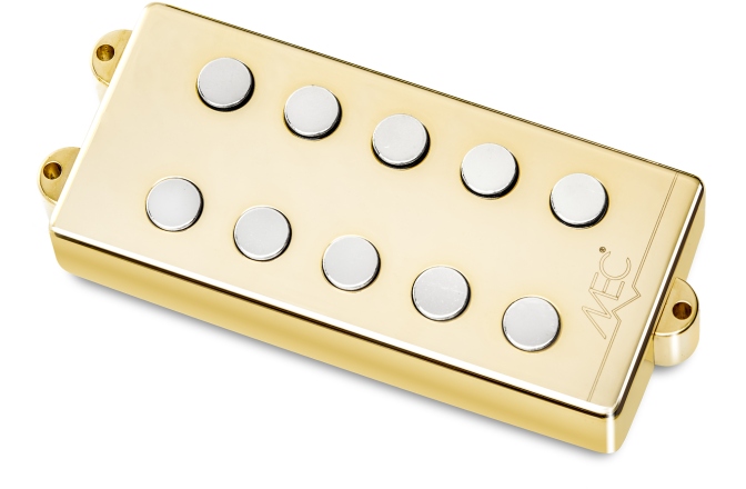 Doză chitară bas MEC Pickups  Passive MM-Style Bass Pickup, Metal Cover, 5-String, Neck - Gold