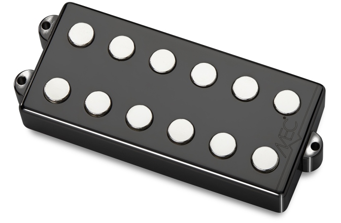 Doză chitară bas MEC Pickups  Passive MM-Style Bass Pickup, Metal Cover, 6-String, Bridge - Black Chrome