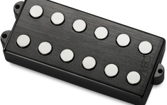 Doză chitară bas MEC Pickups  Passive MM-Style Bass Pickup, Metal Cover, 6-String, Bridge - Brushed Black Chrome