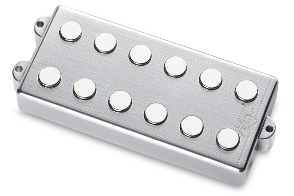 Passive MM-Style Bass Pickup, Metal Cover, 6-String, Bridge - Brushed Chrome Passive MM-Style Bass Pickup, Metal Cover, 6-String, Bridge - Brushed Chrome