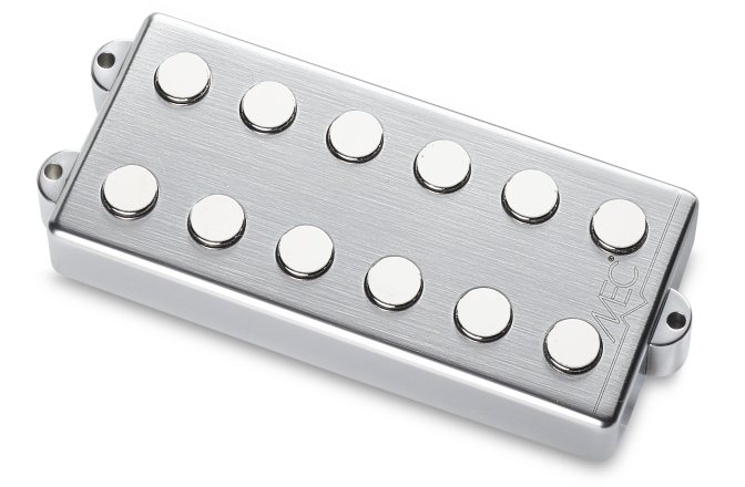 Doză chitară bas MEC Pickups  Passive MM-Style Bass Pickup, Metal Cover, 6-String, Bridge - Brushed Chrome