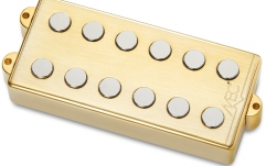 Doză chitară bas MEC Pickups  Passive MM-Style Bass Pickup, Metal Cover, 6-String, Bridge - Brushed Gold