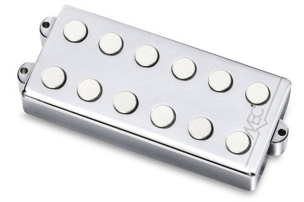 Passive MM-Style Bass Pickup, Metal Cover, 6-String, Bridge - Chrome Passive MM-Style Bass Pickup, Metal Cover, 6-String, Bridge - Chrome