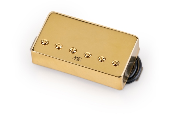 Modern Humbucker Guitar Pickup, Bridge - Gold Cover Modern Humbucker Guitar Pickup, Bridge - Gold Cover