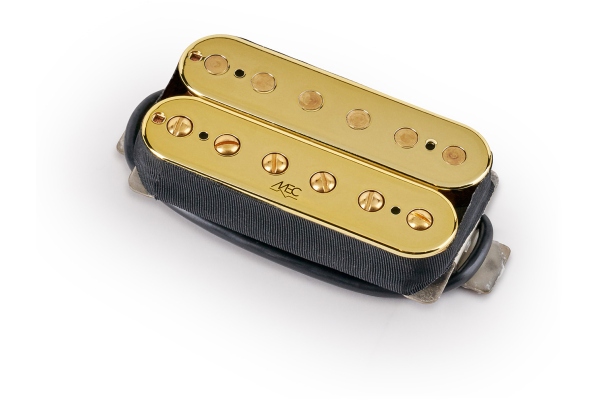 Modern Humbucker Guitar Pickup, Bridge, Open Bobbin - Gold Modern Humbucker Guitar Pickup, Bridge, Open Bobbin - Gold