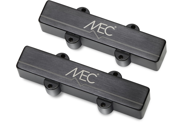 Active J/J-Style Bass Pickup Set, Metal Cover, 5-String - Brushed Black Chrome Active J/J-Style Bass Pickup Set, Metal Cover, 5-String - Brushed Black Chrome