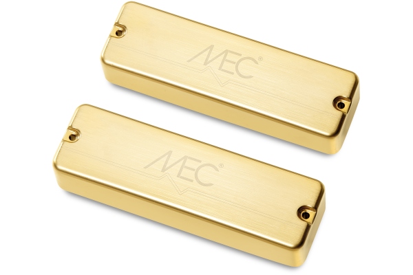 Active Soapbar Humbucker Bass Pickup Set, Metal Cover, 5-String - Brushed Gold Active Soapbar Humbucker Bass Pickup Set, Metal Cover, 5-String - Brushed Gold