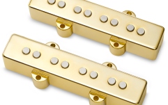 Doze chitară bas MEC Pickups  Passive J/J-Style Bass Pickup Set, Metal Cover, Open Pole Pieces, 4-String - Gold