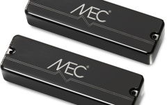 Doze chitară bas MEC Pickups  Passive Soapbar Humbucker Bass Pickup Set, Metal Cover, 5-String - Black Chrome