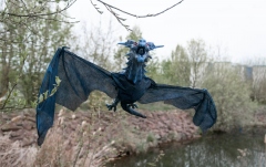Dragon în zbor Europalms Halloween Flying Dragon, animated, blue, 120cm