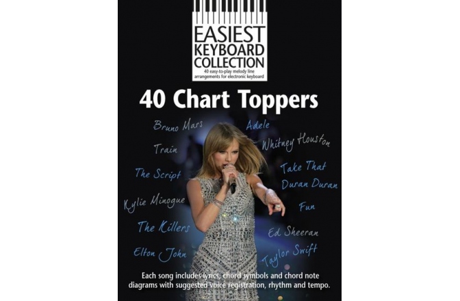 No brand EASIEST KEYBOARD COLLECTION 40 CHART TOPPERS KBD BOOK