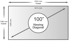 Ecran de proiecție cu montare pe trepied Elitescreens  221.4 x 124.4 cm SABLEFRAME ER100WH1 rama catifelata