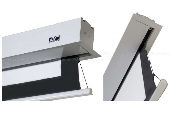 Ecran de proiectie electric incastrabil in tavan Elitescreens Evanesce Tab-Tension Series 202cm x 126cm