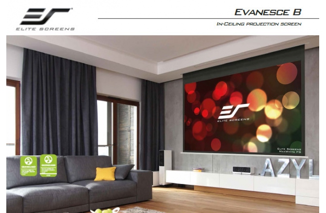 Ecran de proiectie electric incastrabil in tavan Elitescreens Evanesce B EB92HW2-E12
