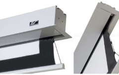 Ecran de proiectie electric incastrabil in tavan Elitescreens Evanesce Tab-Tension Series 221cm x 124cm