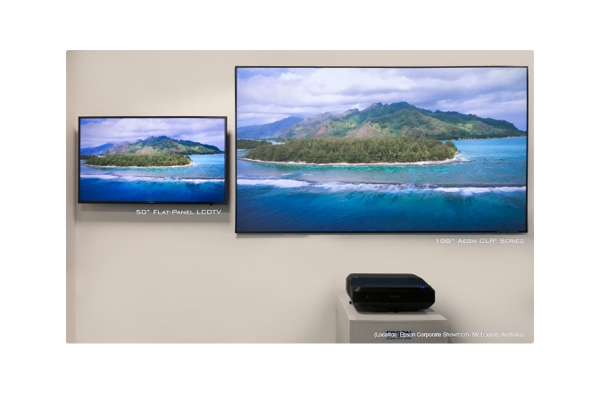Ecran de proiecție ultra-short Elitescreens Ecran de proiectie AR120H-CLR3, rama fixa, 266 x 149 (120"), Ambient Light Rejecting, ALR ULTRA SHORT