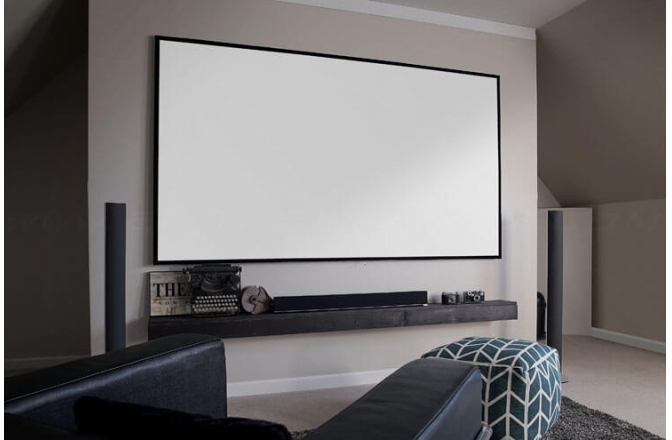 Ecran proiectie cu rama fixa de perete Elitescreens 399 x 224 cm AEON AR180WH2 Format 16:9