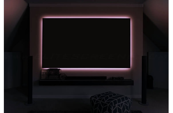 Ecran proiectie cu rama fixa de perete Elitescreens 399 x 224 cm AEON AR180WH2 Format 16:9