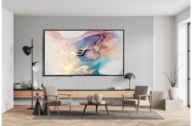 Ecran proiectie cu rama fixa Elitescreens 204 x 117 cm AEON AR92WH2 Format 16:9