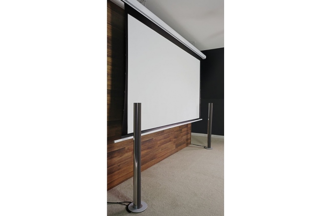Ecran proiectie electric cu montare pe perete sau tavan Elitescreens Saker SKT110XHW-E12