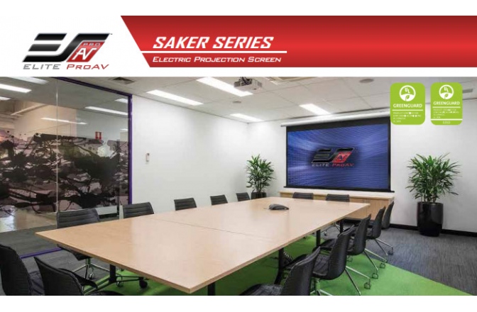 Ecran proiectie electric cu montare pe perete sau tavan Elitescreens Saker SK135XHW-E6