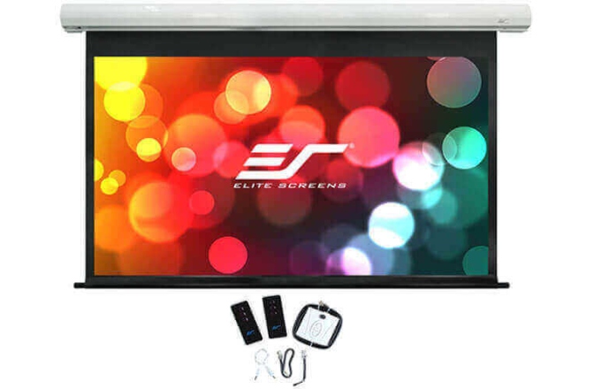 Ecran proiectie electric Elitescreens  299 x 168 cm Saker SK135XHW-E6 Format 16:9 trigger 12v