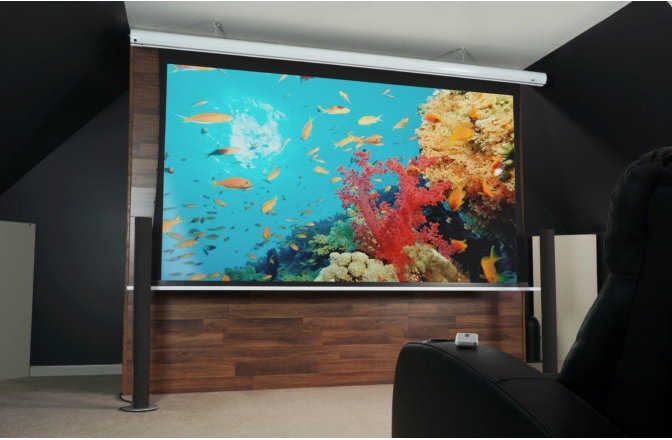 Ecran proiecție electric Elitescreens Ecran de proiectie electric tensionat, 299x168, 135", 16:9, Saker SKT135XHD5-E10