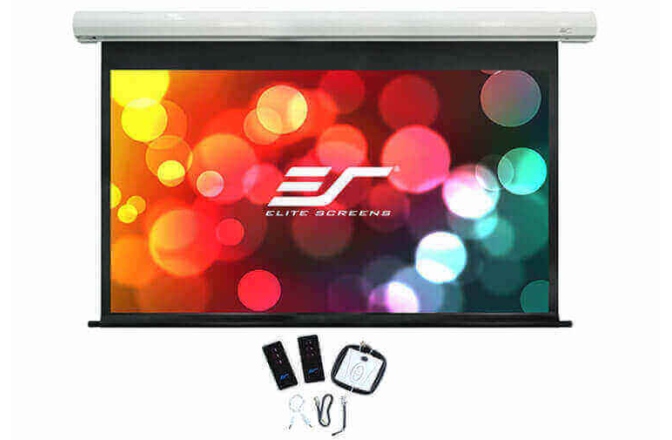 Ecran proiectie electric perete/tavan Elitescreens 203.7 x 114 cm Saker SK92XHW-E24 2xRC Format 16:9
