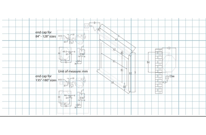 Ecran proiectie electric perete/tavan  Elitescreens  276.9 x 155.7 cm ELECTRIC125H format 16:9 trigger 12V