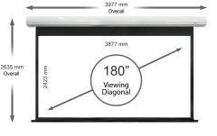 Ecran proiectie electric perete/tavan  Elitescreens 387,6 x 242,3 cm Saker SK180NXW2-E6 format 16:10 trigger 12V