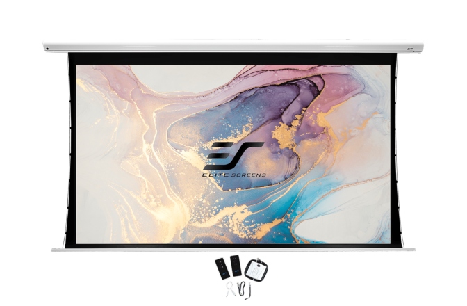 Ecran proiectie electric profesional perete/tavan Elitescreens 243.8 x 137.2 cm Saker SKT110XHW-E12 16:9