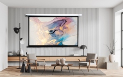 Ecran proiecție Elitescreens Ecran proiectie electric, perete/tavan, 234.7 x 132 cm, VMAX106XWH2-E24,Format 16:9, Trigger 12V, Drop 60cm