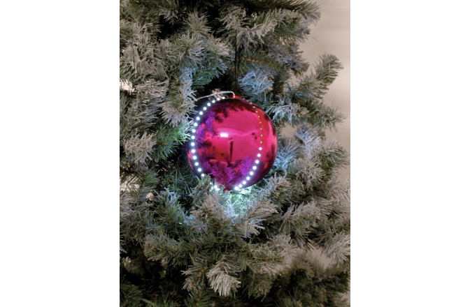 Efect de sezon Europalms LED Snowball 15cm, pink