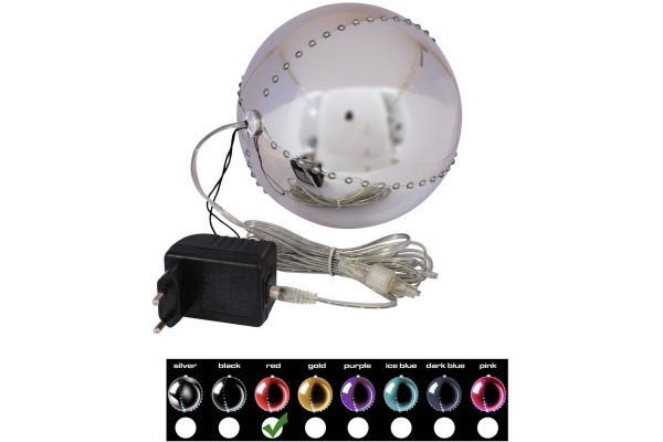 LED Snowball 15cm, red LED Snowball 15cm, red