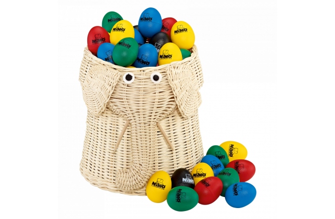 Egg Shaker Nino Percussion Egg Shaker Assortment - Elephant shaped basket