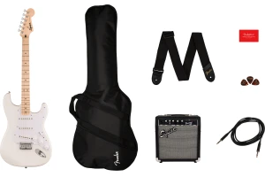 Fender Squier Sonic Stratocaster Pack Arctic White Frontman 10G