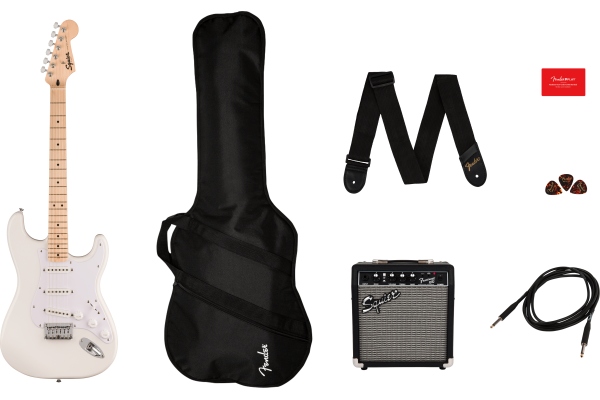 Fender Squier Sonic Stratocaster Pack Arctic White Frontman 10G