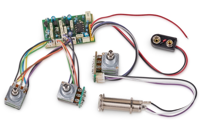 Electronice active bas  MEC Pickups  60060 - Active EQ2 Electronics For Active Pickups (Vol+Bal PP / T+B / M PP)